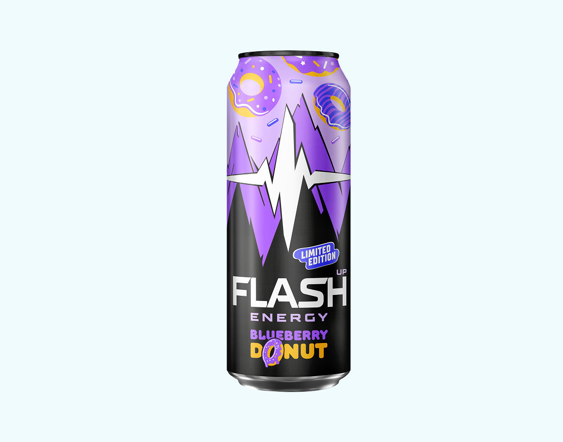 Flash Up Energy Blueberry Donut